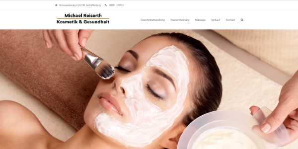 Screenshot Website Kosmetikstudio Reiserth